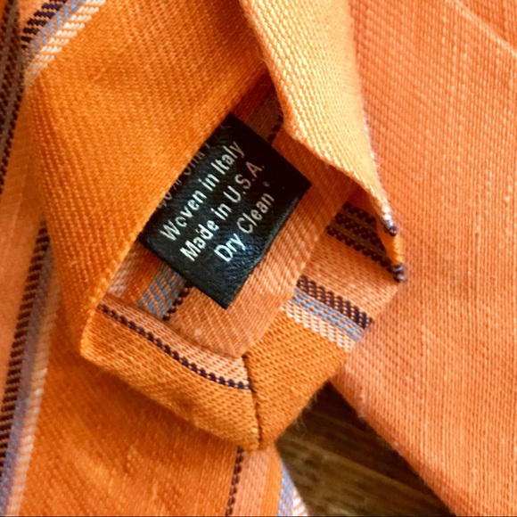 NWOT David Donahue Tie Linen/Silk Blend - Picture 6 of 8